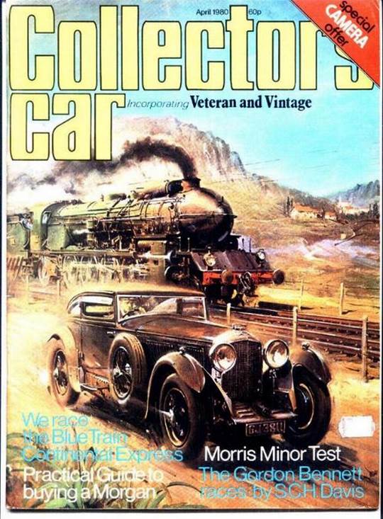 BARNATO vence al Train Blue (Dibujo de Terence Caneo -  - portada de Collector's Car, Abril 1980)