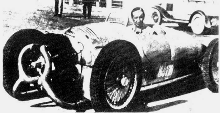 Trossi prueba su M-T en Monza 1935, avion sin alas (A