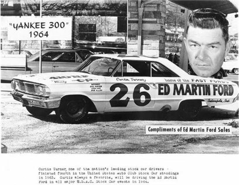 en 1964 llevaba este Ford de Ed Martin