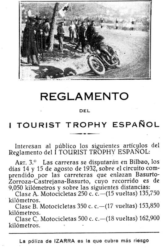 TT - I Tourist Trophy Español 1932
