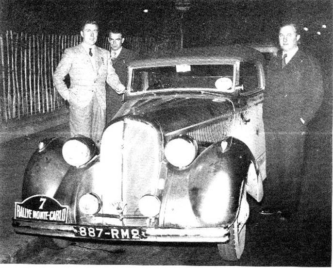 LESURQUE (derecha) y Trévoux parten de Atenas para ganar el Monte-Carlo 1939 (archivo P